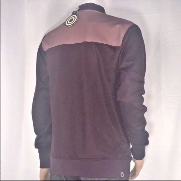 4 Funky Flavours Can’t Hold Back Taupe Purple & Orange Color Block Jacket SzL - Picture 7 of 16